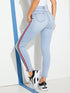 Ripped Tuxedo Stripe Side Skinny Jeans